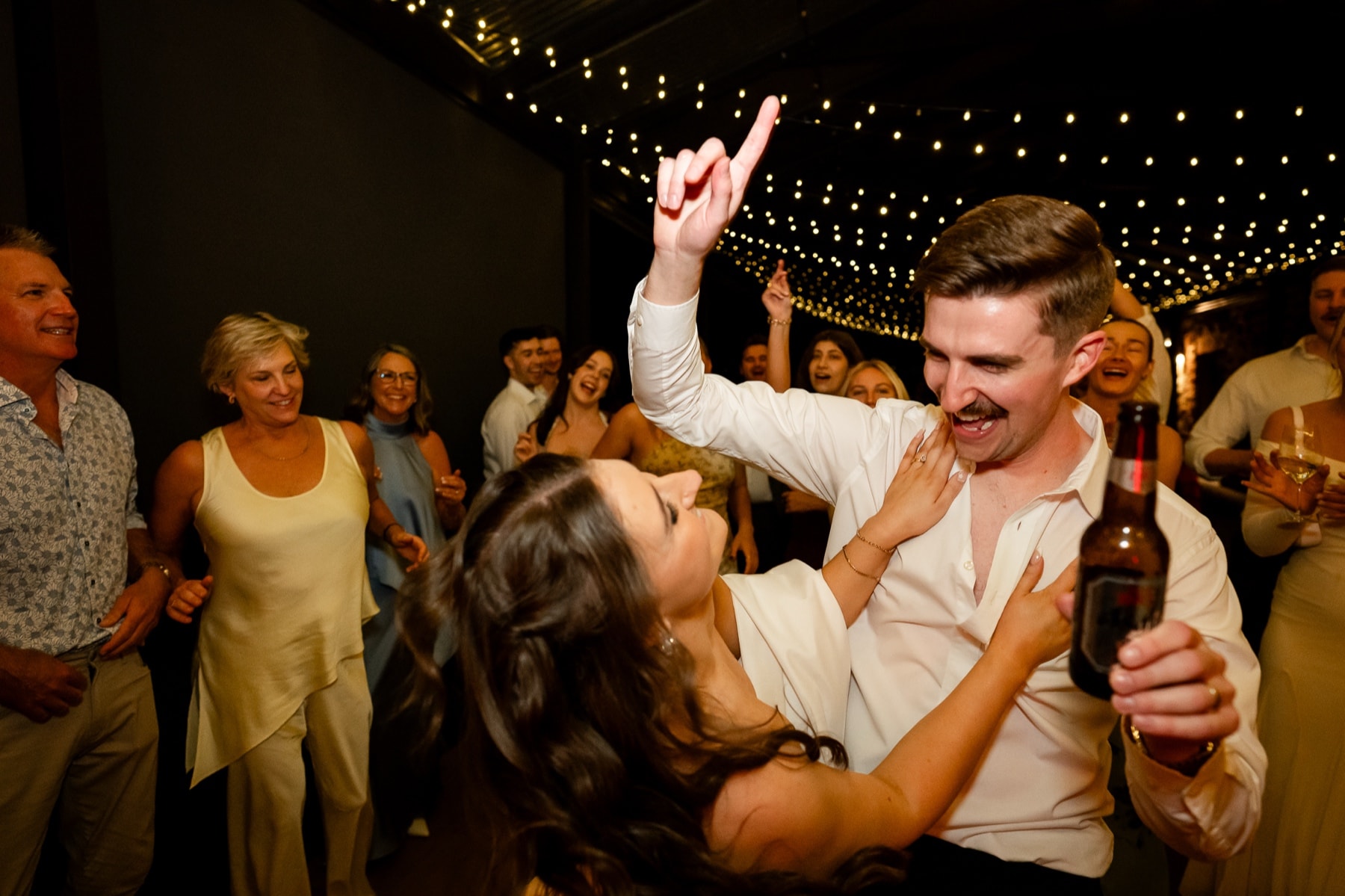 Couple celebrating
