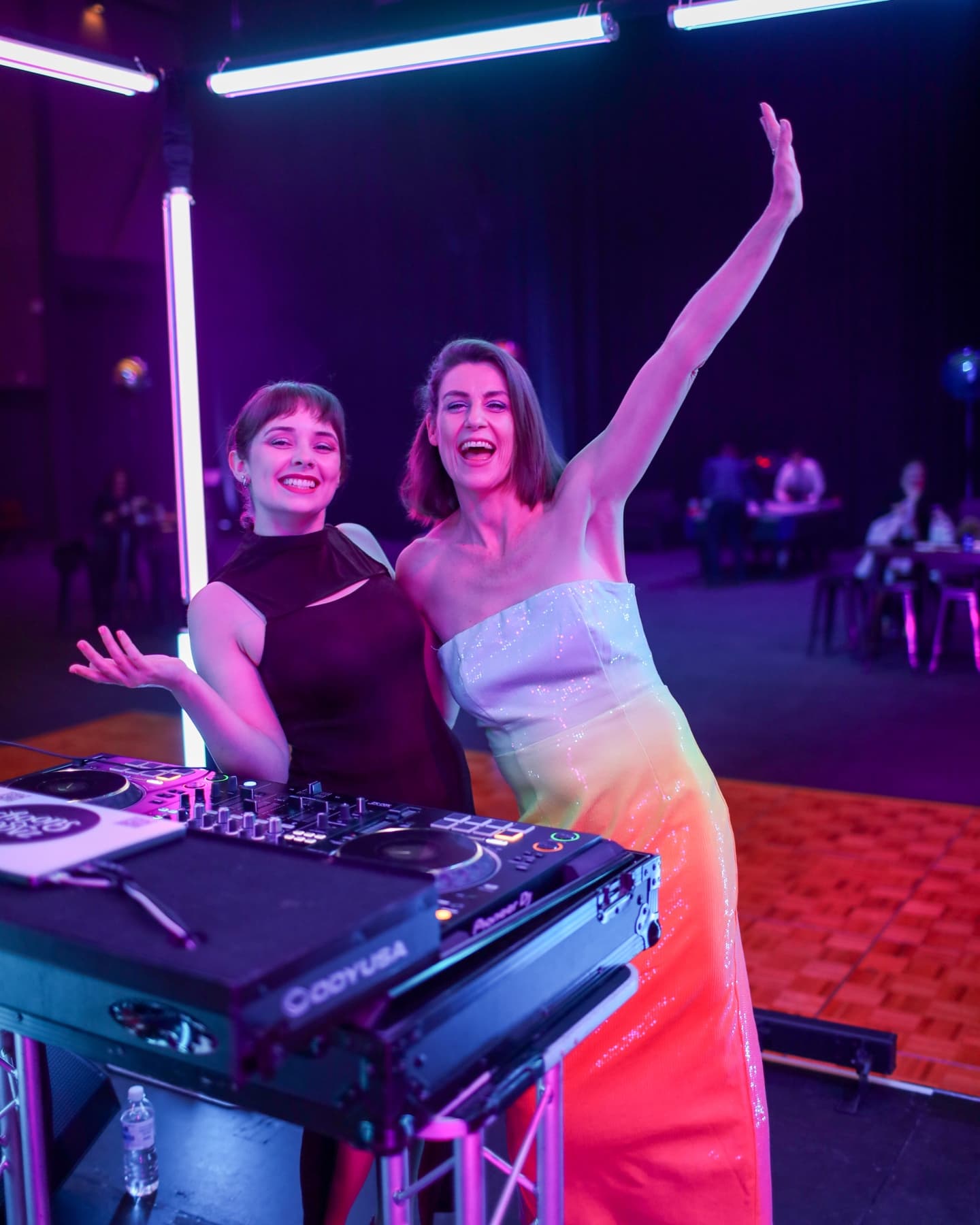 Jasmine and Tania Smith from Choons & Moovz behind the decks